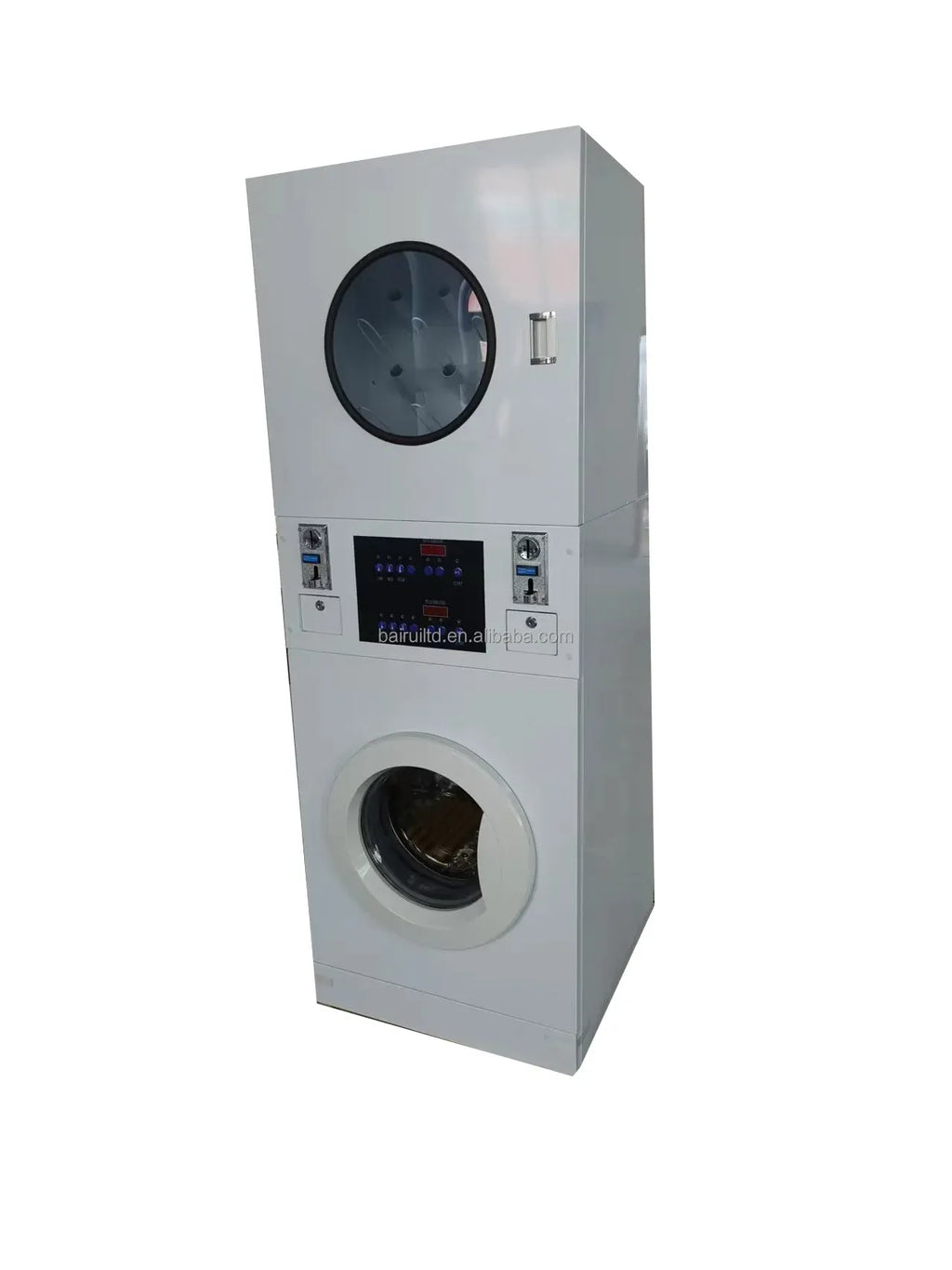 Coin System Sneakers Shoes Stack Washer and Dryer Machine Recognizes Multiple Coins