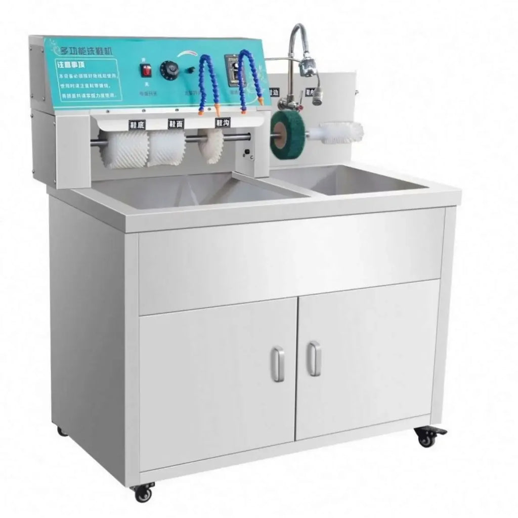 Industrial Stainless Steel Automatic Shoe Washing Equipment Drying Shine Machine With Cabinet Door for Sports s