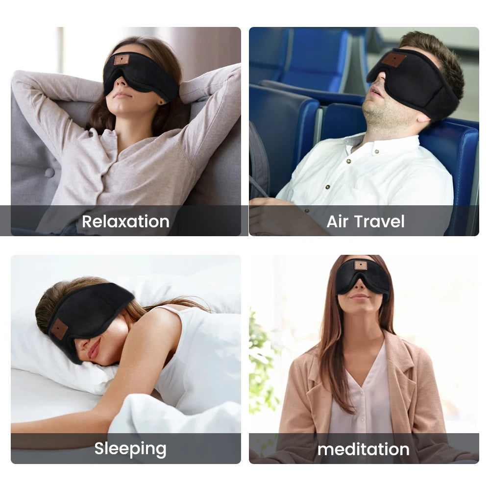 Bluetooth Sleep Mask Wireless Headphones - Ergonomic Side Sleeper Design Tidesmit