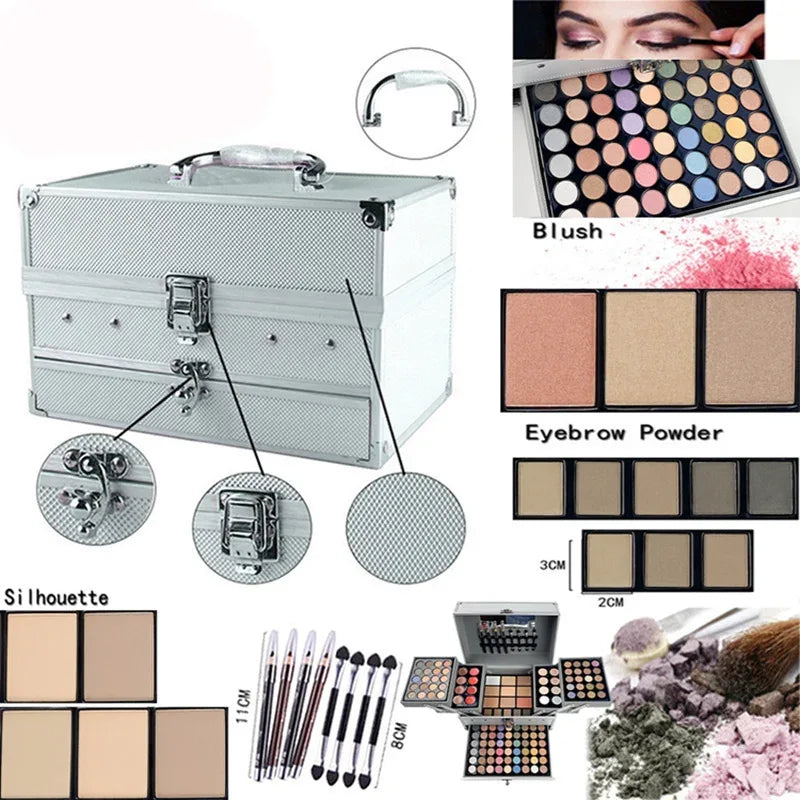 Professional Makeup Kit | 132 Color Eyeshadow Palette | Salon Quality Professional Makeup Kits Tidesmit
