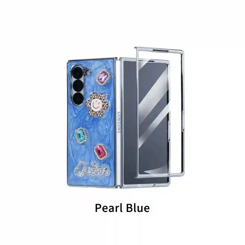 Samsung Z Fold 6 Screen Protector Tempered Glass | 9H Hardness Case-Friendly Blue OPP Bag Tidesmit