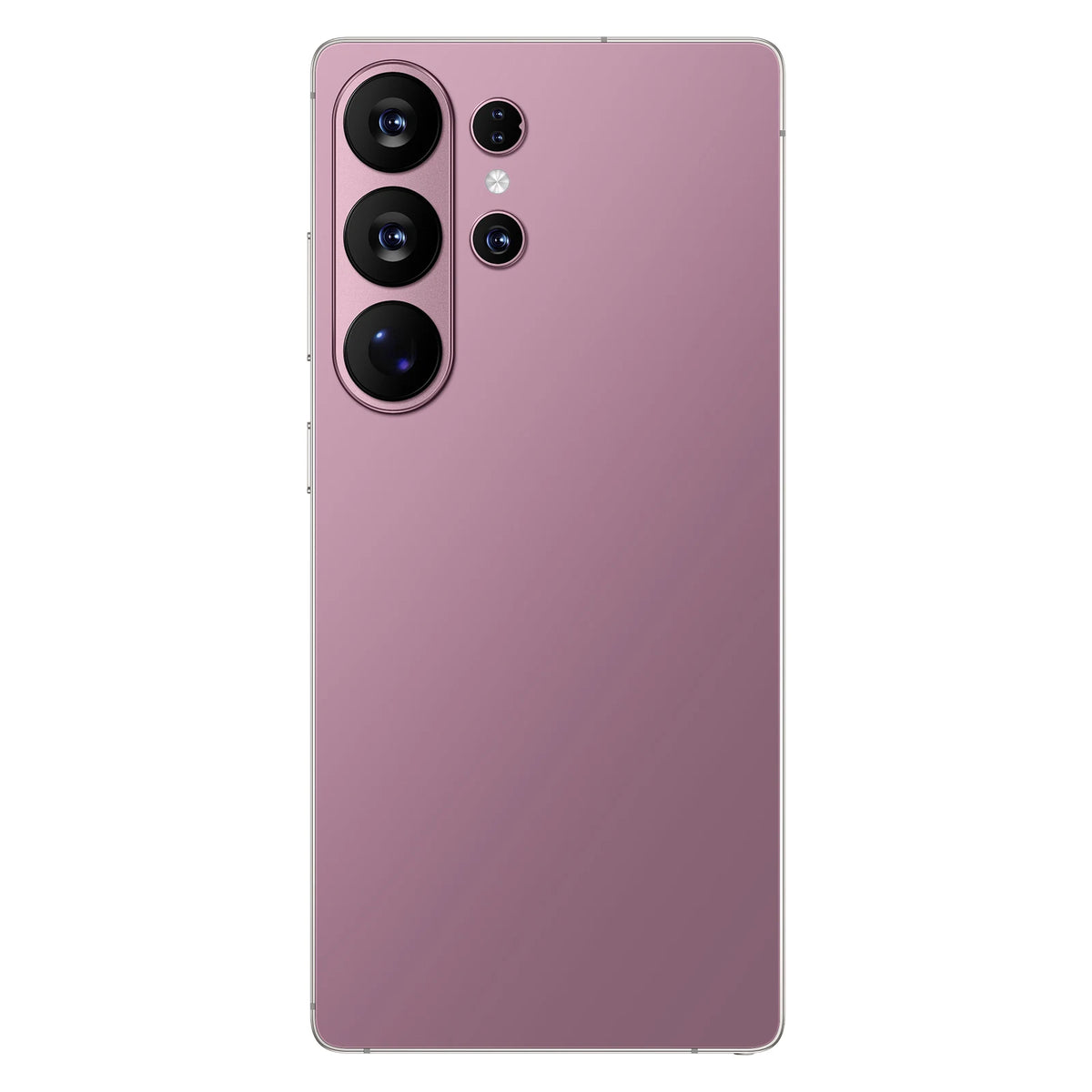 Pink smartphone back with quad rear cameras