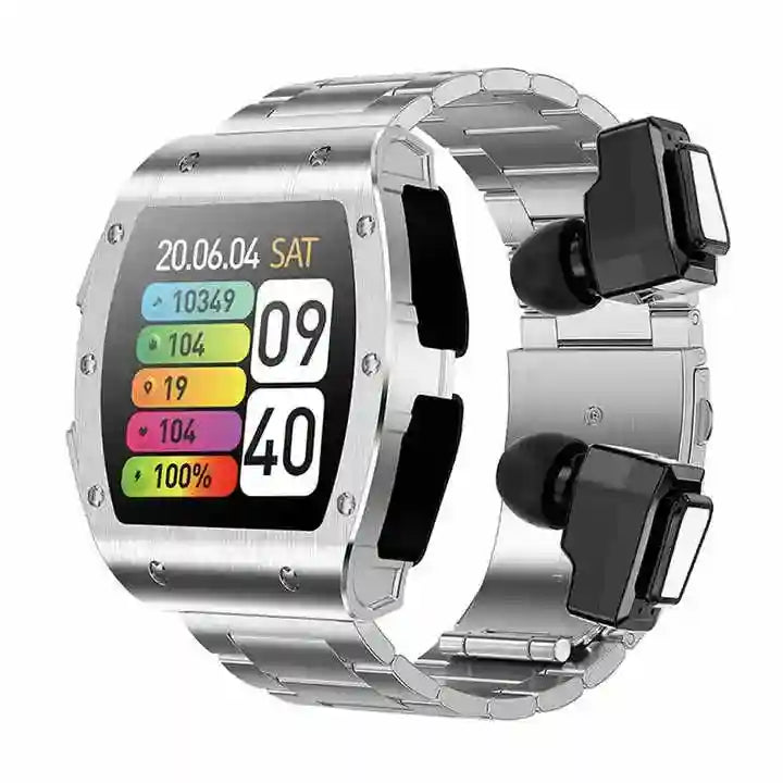 Tidesmit JM09 Smartwatch With Wireless Earbuds - IP67 Waterproof Fitness Tracker Tidesmit