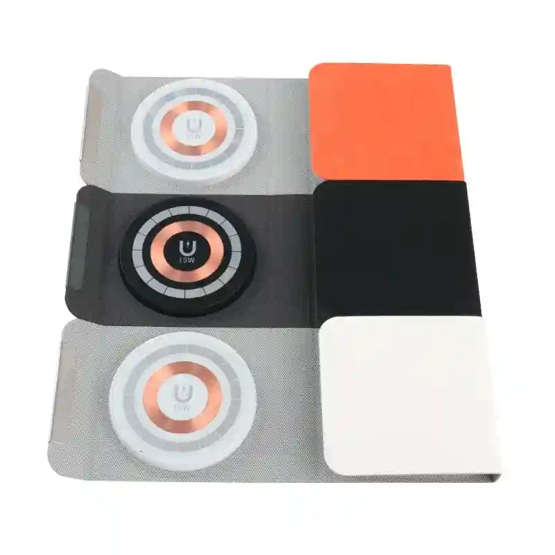 3-in-1 Wireless Charging Station: 15W Fast Foldable Qi Charger Tidesmit