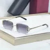 New Unisex Luxury Fashion Designer Polygonal Frameless Sunglasses Comfortable Light UV400 Gradient Lenses High-quality