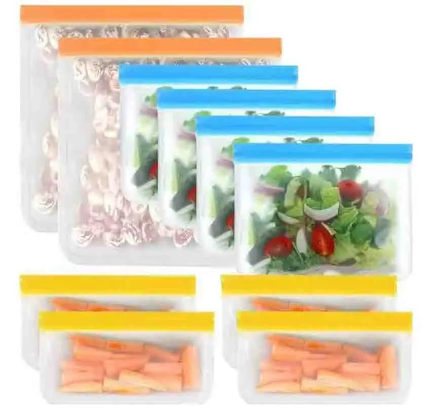 Supermarket Vegetables Bag Freeze Dried Packaging Bags PEVA Zipper Bag Clear Plastic Food BBag for Fruit and Vegetable
