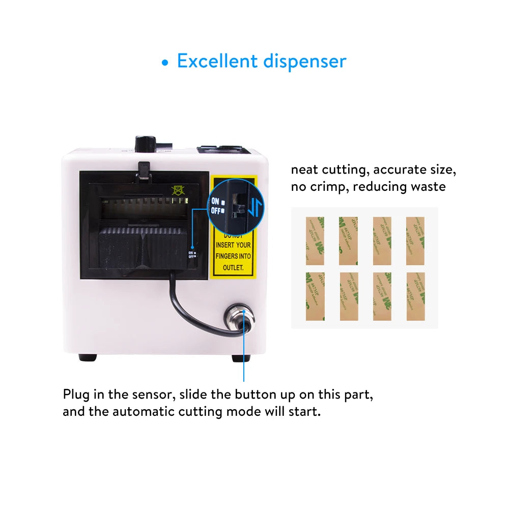 M1000 Electric Automatic Tape Dispenser M-1000 Cutter Machine for Carton Packaging 7mm-50mm Paper Material 110V 220V Motor