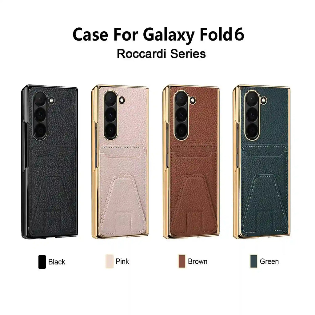 Samsung Galaxy Z Fold 6 Leather Case & Tempered Glass Screen Protector Tidesmit