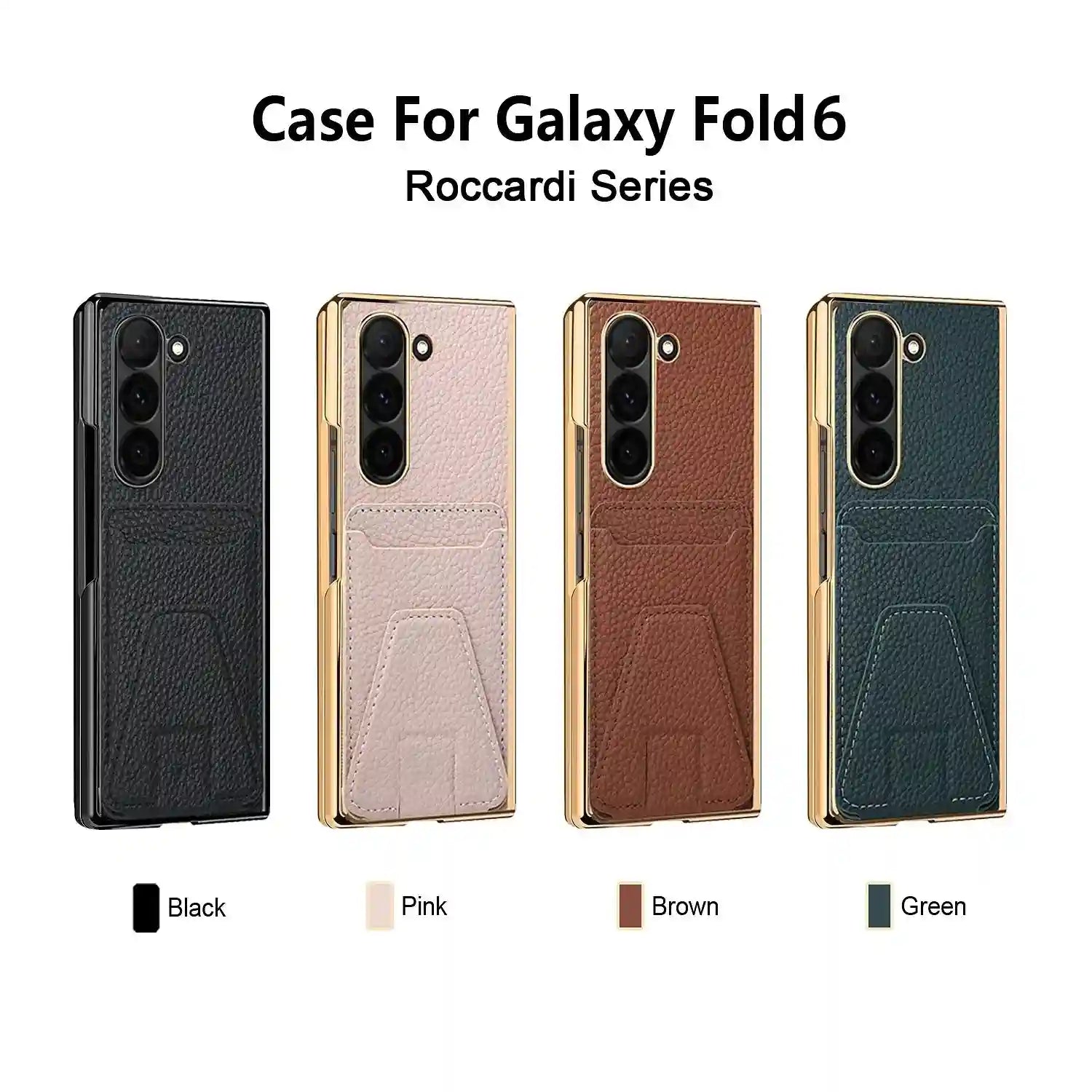 Samsung Galaxy Z Fold 6 Leather Case & Tempered Glass Screen Protector Tidesmit