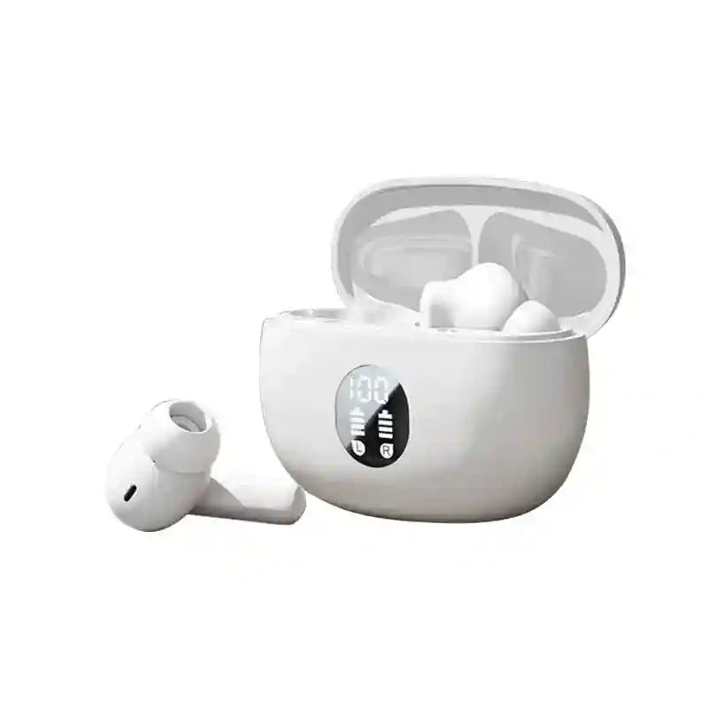 Wireless Sports Earbuds with Noise Canceling LED Display Tidesmit White Tidesmit