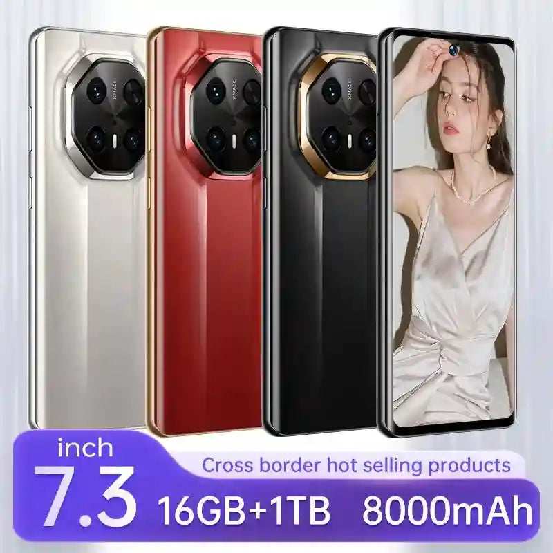 Brand New 5G for MT 70 RS Deca Core Smartphone 7.3 Inch 144Hz Curved Screen 16GB+1TB Memory 108MP Rear English Spanish Tidesmit