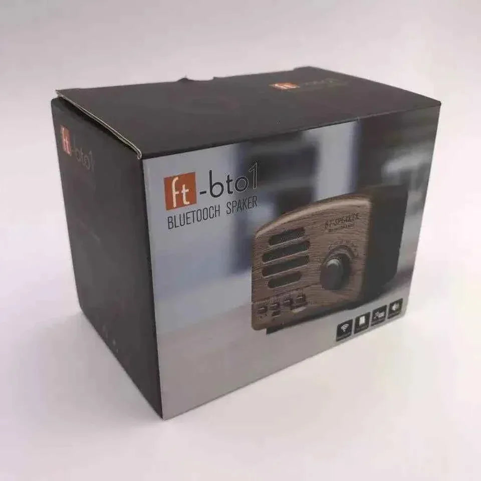 Portable Bluetooth Speaker - Retro Walnut Wood Design - 360 Audio My Store