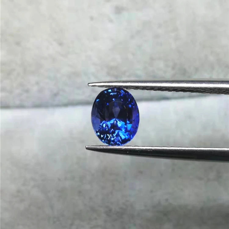 Jewelry Factory Wholesale Rare Gemstones 1.28ct Sri Lanka Natural Unheated Blue Sapphire Loose Stone