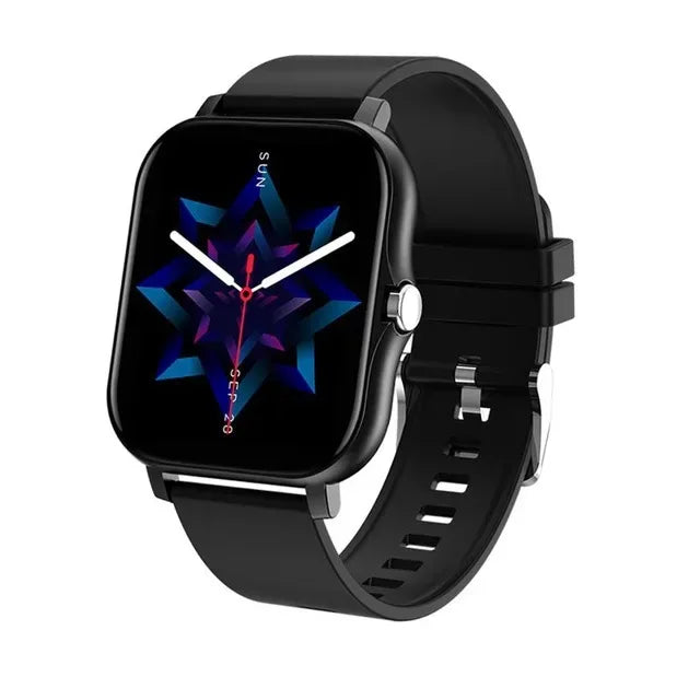 Smartwatch with Bluetooth Calling and Fitness Tracker - Silicone/Metal Black+Silicone watch band My Store
