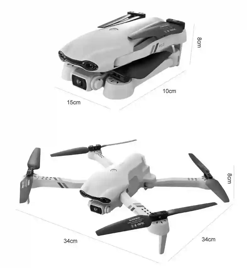 F10 Camera Drone with WiFi FPV, 4K Capability & Foldable White Design Tidesmit