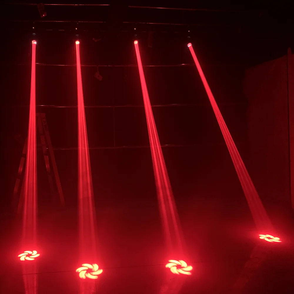 2PCS Mini LED Moving Head Light 120W Beam Spot 8 Rotating Prisms DJ DMX Bar Strobe Stage Effect