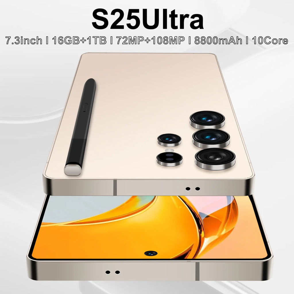 S25 Ultra 5G Smartphone 1TB 16GB RAM 7.3-Inch AMOLED Display Gray Tidesmit