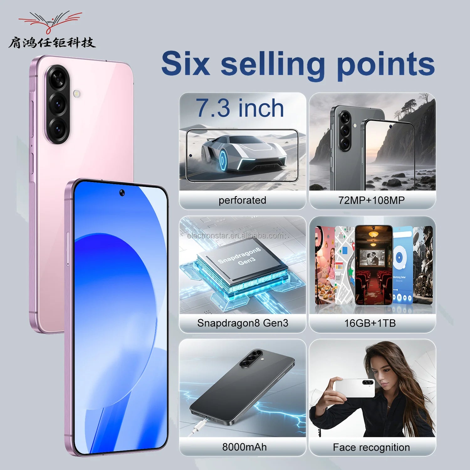 A56 5G Dual SIM smartphone with 16GB RAM 1TB storage 108MP camera and 7.3-inch display global edition view 6