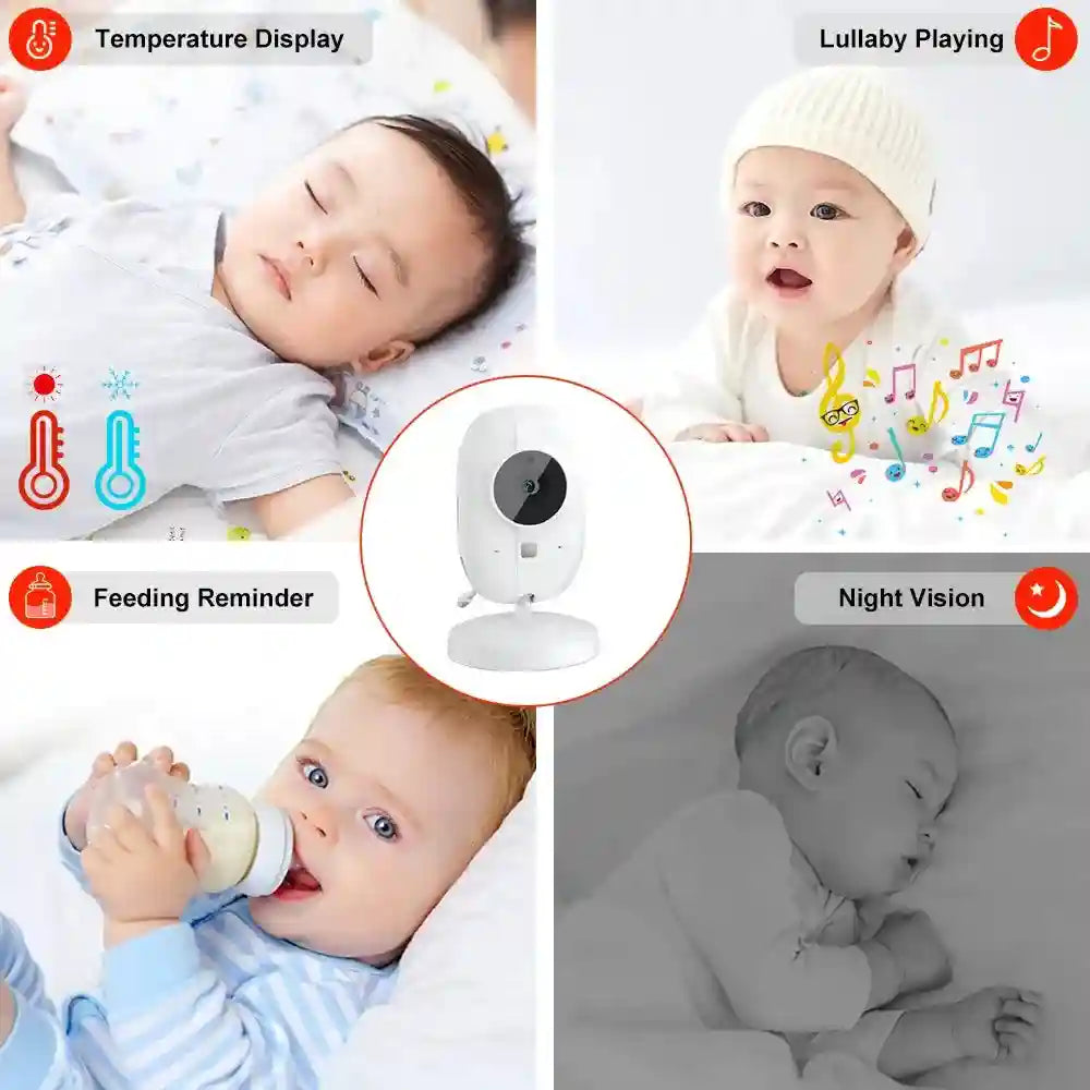 Baby Monitor with Camera 720p HD - WiFi App-Controlled Smart Security Tidesmit