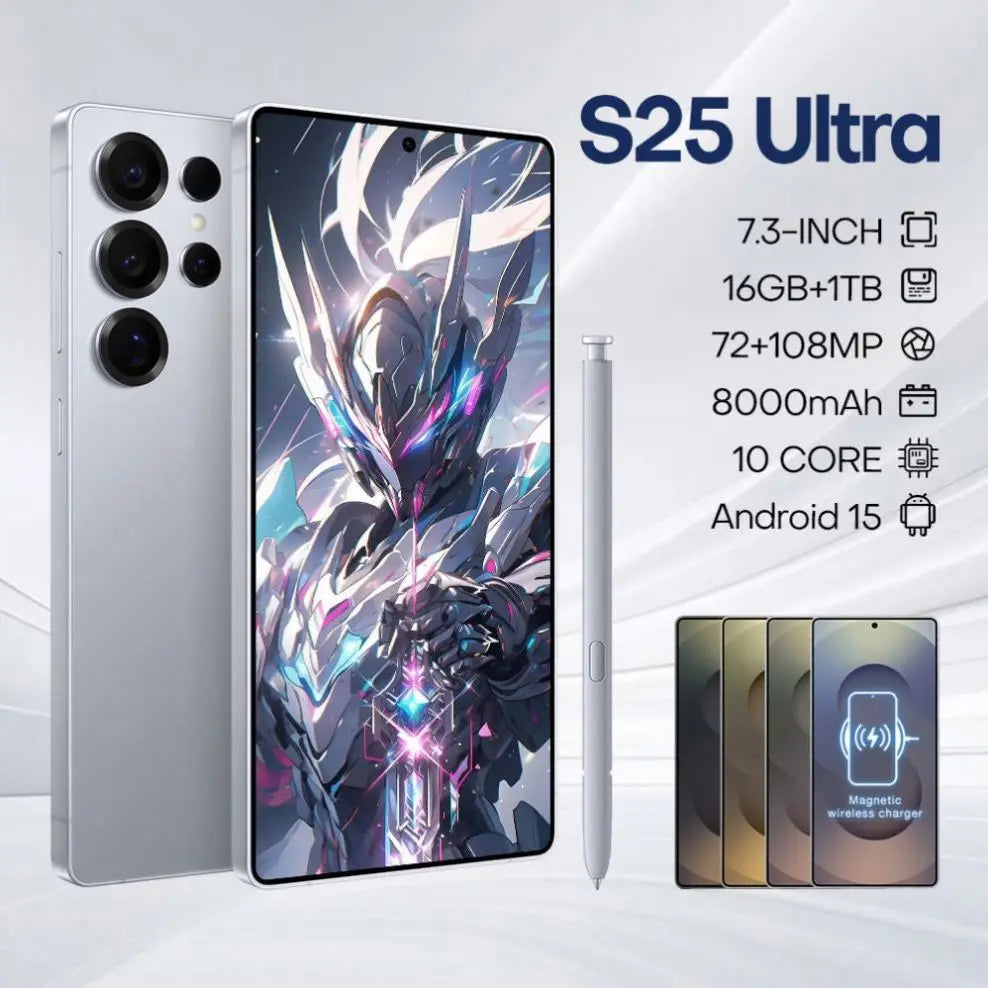 S25 Pro Max 5G Smartphone 16GB RAM 1TB Storage - White Tidesmit
