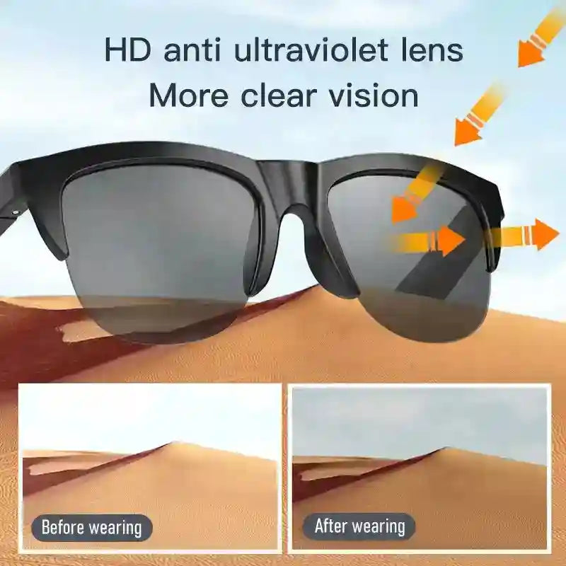 Smart Bluetooth Audio Sunglasses - YQH14 Wireless Sport Glasses Tidesmit