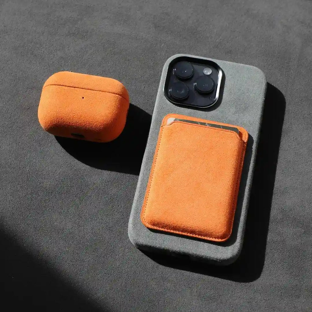 iPhone 15 Pro Max Alcantara Case - Dark Grey Shock-Absorbing Cover Tidesmit