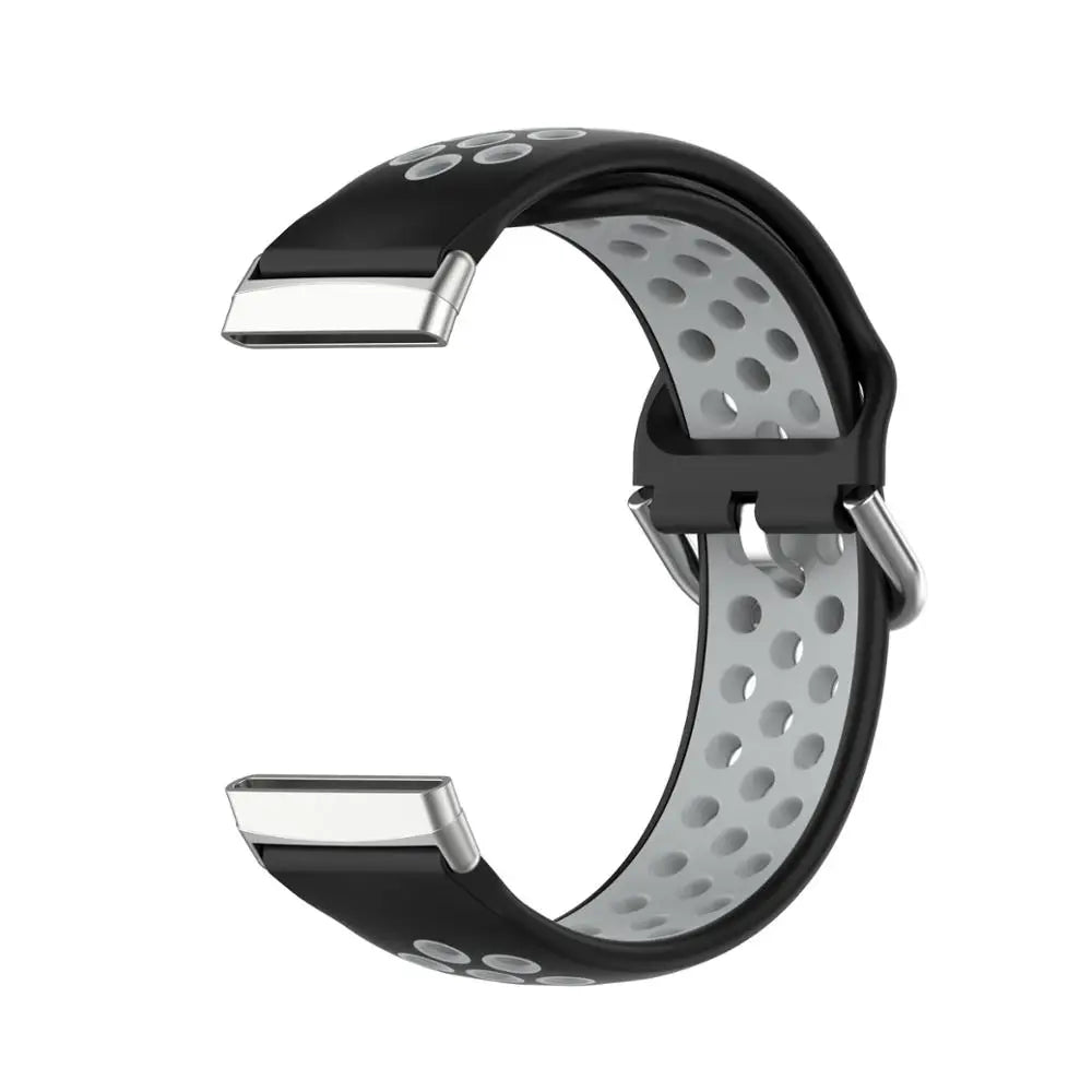 Colorful soft silicone sport wristband for Fitbit Versa 3 and Sense smartwatches by Tidesmit