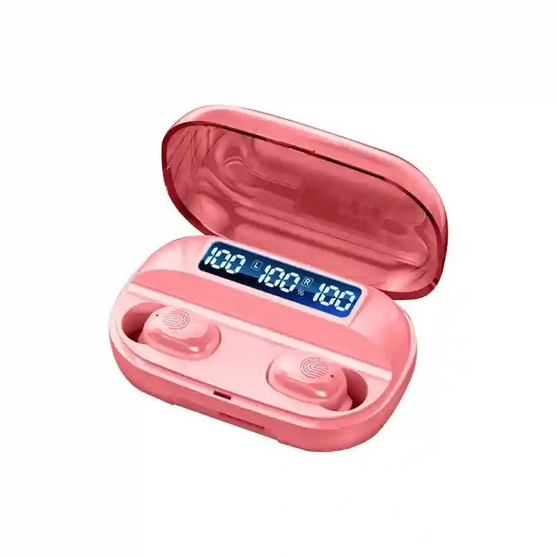 Wireless Sports Earbuds With LED Display - Tidesmit Audio Pink Tidesmit