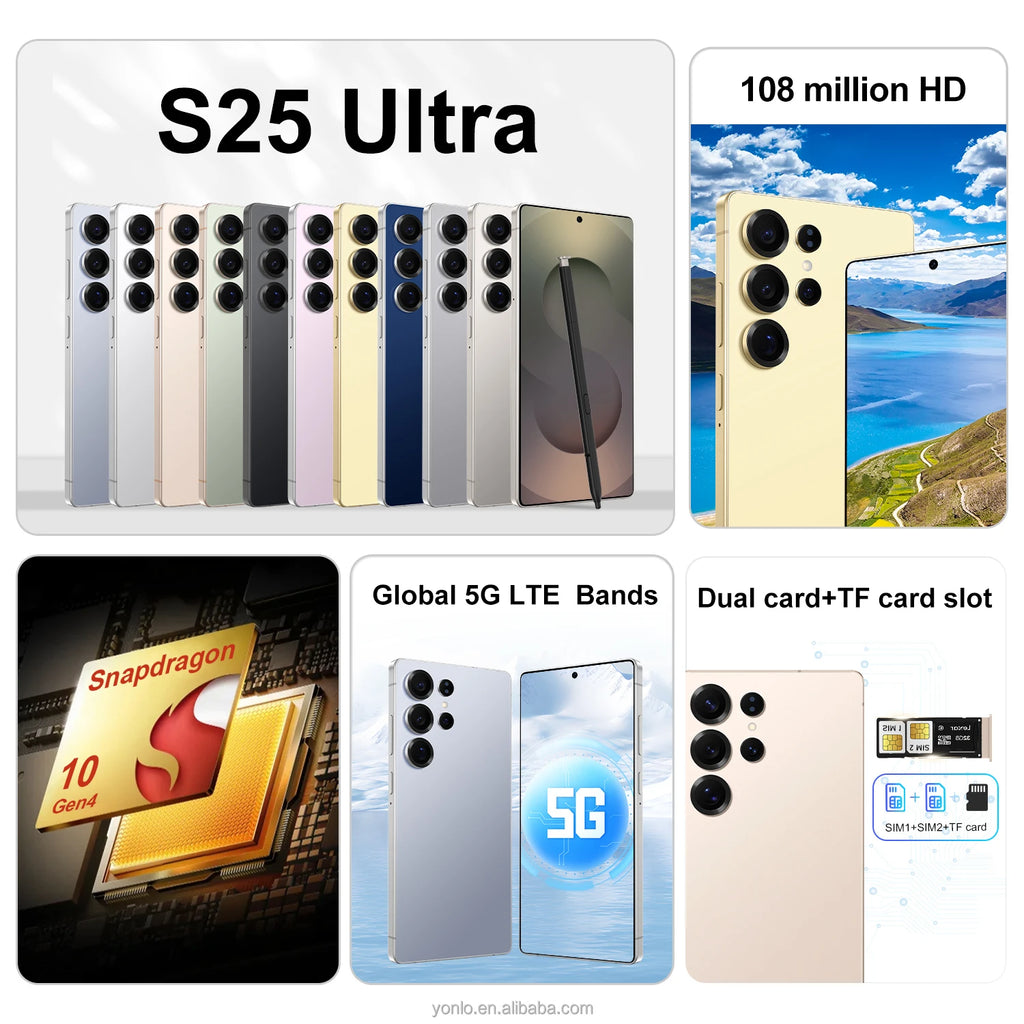 Samsung Galaxy S25 Ultra 5G smartphone with 16GB RAM and 1TB storage in dual SIM configuration