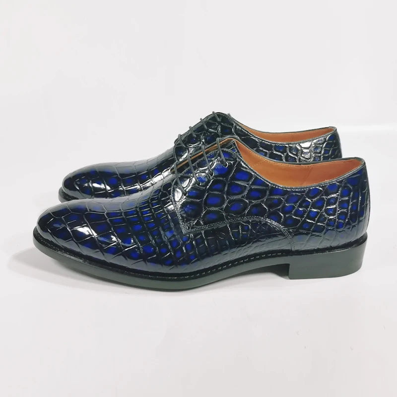 Goodyear Party Formal Shoes Men Pure Alligator Leather Top Quality Wedding Shoes for Men Crocodile Skin Luxury Men's Dress Shoes
