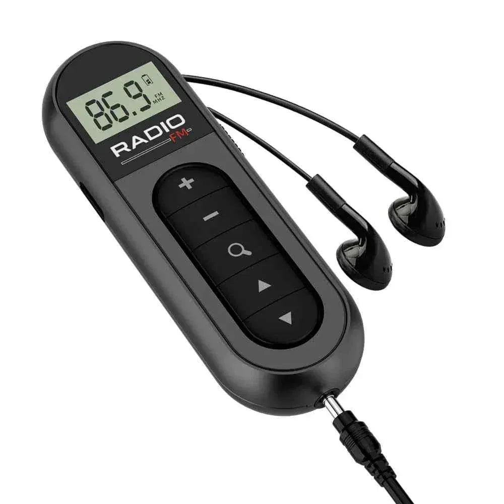 Portable Digital FM Radio & Wireless MP3 Player - Compact Audio Black My Store