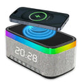 Wireless Charger Alarm Clock: Qi Certified RGB Speaker & Fast Charging Black Tidesmit