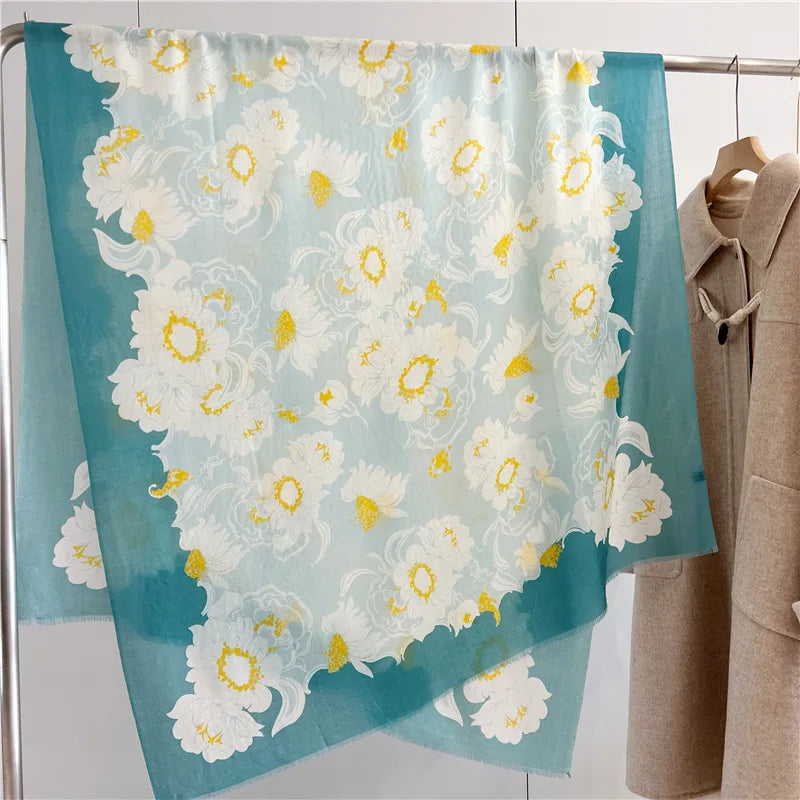 New Designer Warm Soft Pashmina Neck Scarves Shawl Blanket Water Soluble Lambs Luxury Wool Scarf