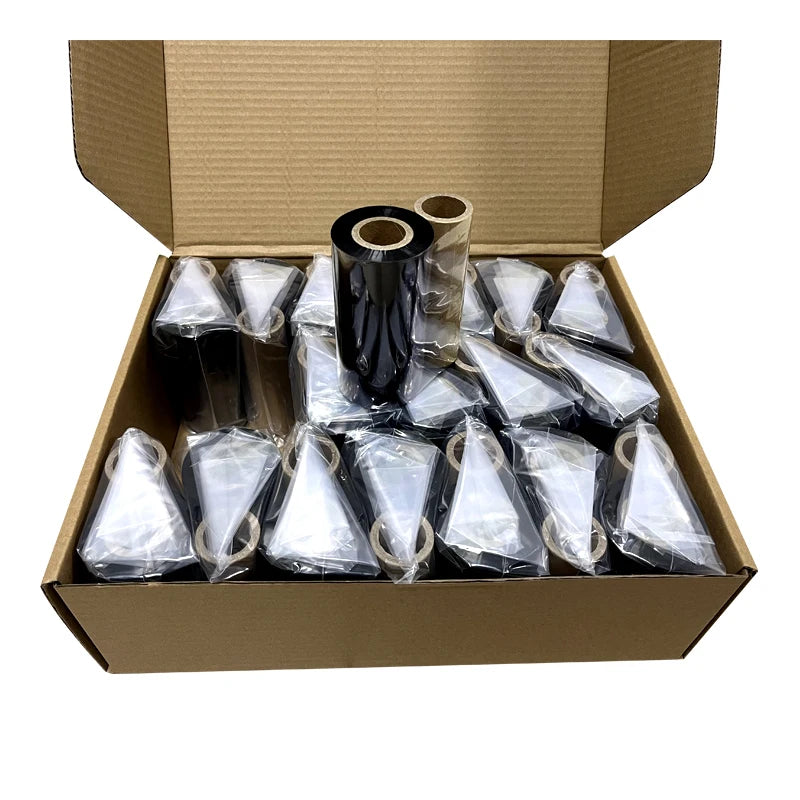 110mm*300m Black Ink Label Printing Use Custom Thermal Transfer Wax Ribbon for Barcode Label Printer