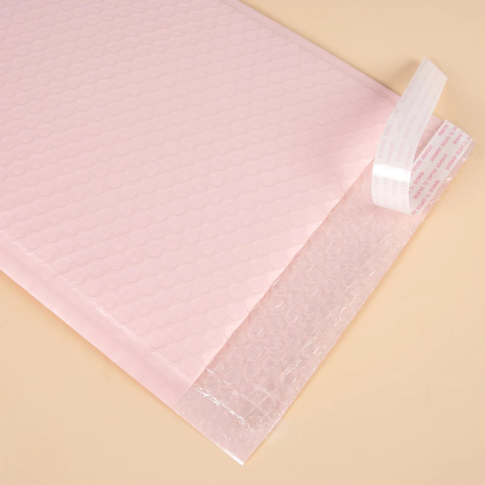 Cheap Personalized Logo Custom Print Compostable Pink Self Seal Mailing Shipping Packaging Poly Air Bubble Bags Mailer Envelope