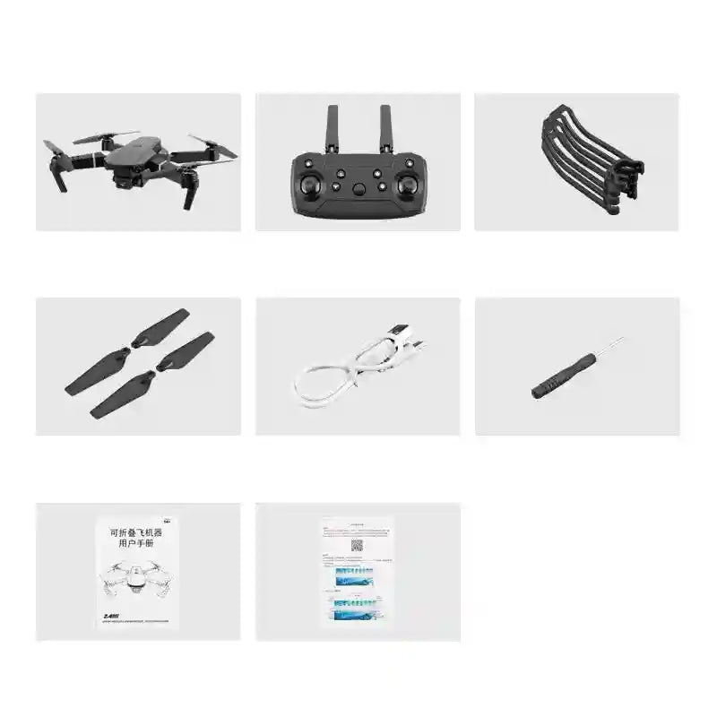 4K Foldable Camera Drone E88 - Portable Quadcopter White Tidesmit
