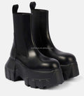 Round Toe Calf Leather Original Women Men Platform Dress Shoes Elasticated Panelled Boots Mega Tractor Leather Men Chelsea Boots