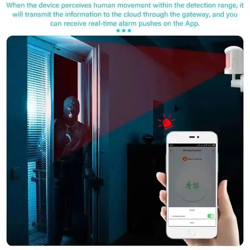 Zigbee PIR Motion Sensor WHZPIR01 - Smart Home Security Alert Tidesmit