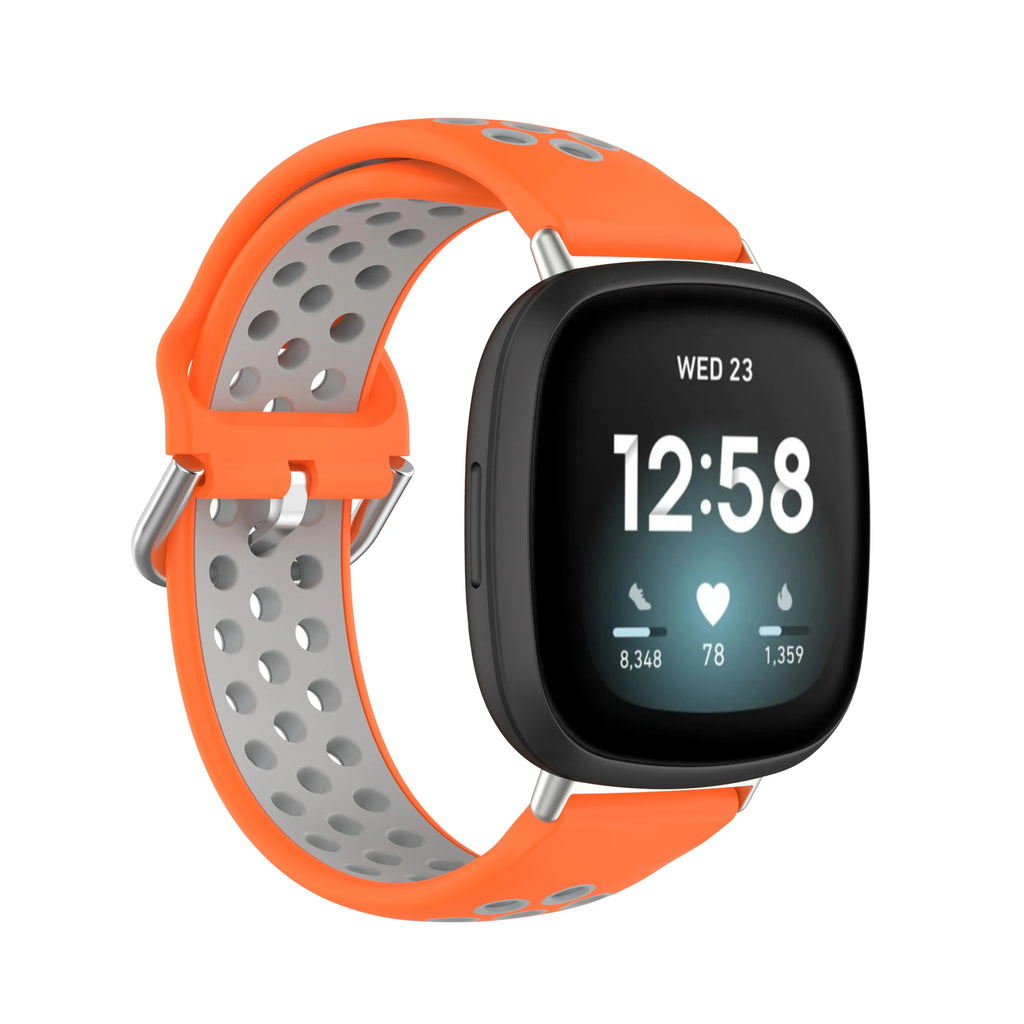 Colorful soft silicone sport wristband for Fitbit Versa 3 and Sense smartwatches by Tidesmit