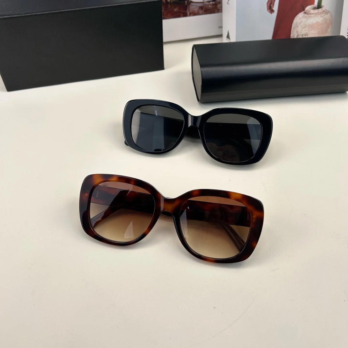 Trending Inspired Luxury High Quality Acetate Sunglasses Men Women Designer Shades Glasses UV400 Protection Banded Sunglasses