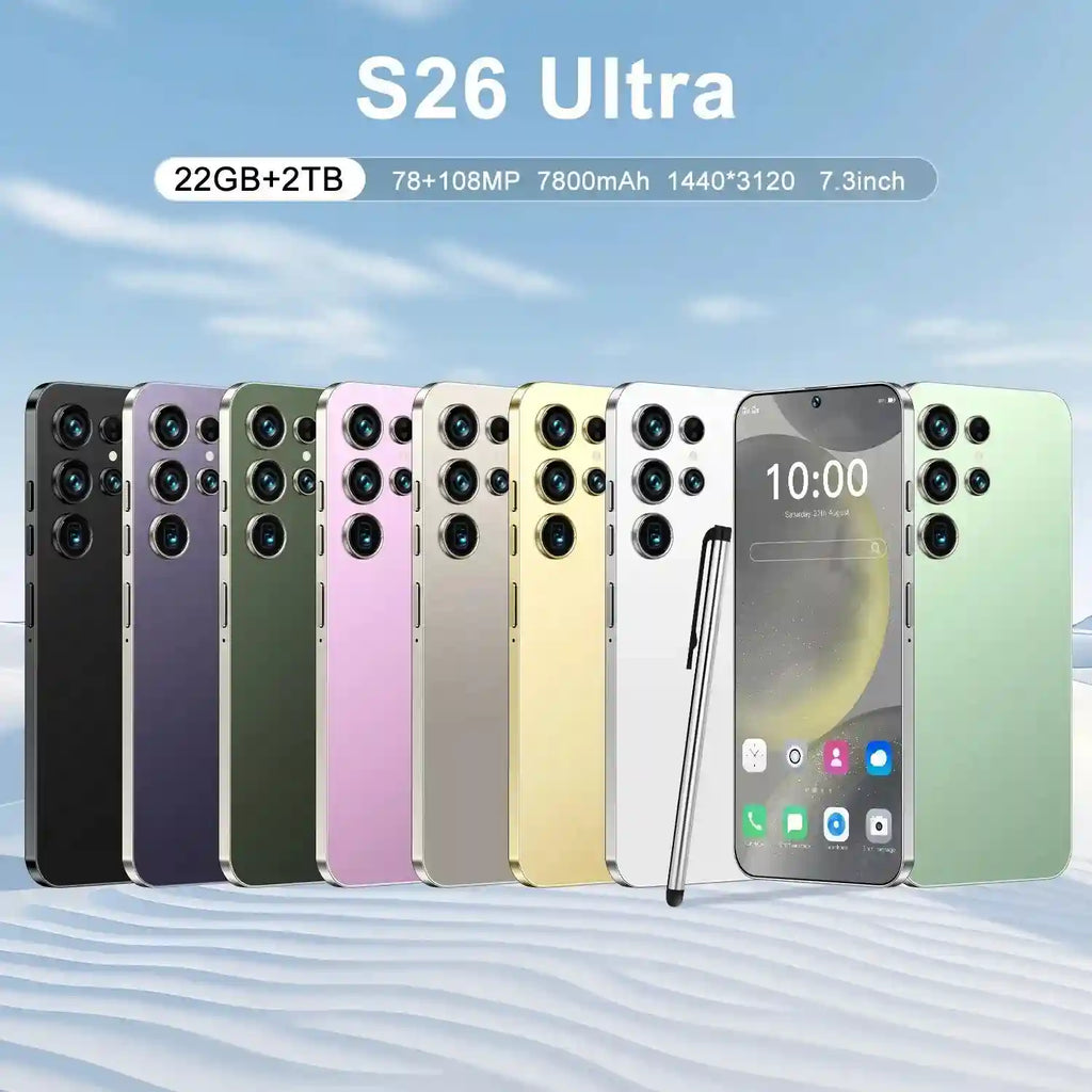 S26 Ultra 5G Smartphone, 22GB RAM, 1TB Storage - Unlocked Mobile Tidesmit