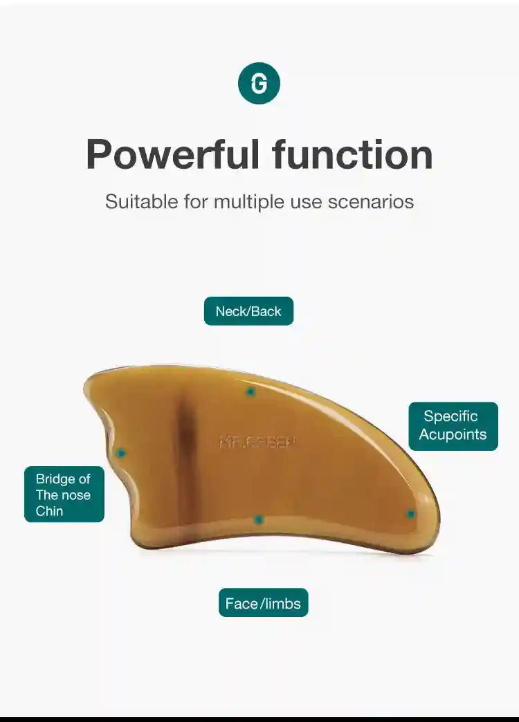 Gua Sha Scraping Massage Tool | Ox Horn Electric Muscle Relief MR-7308 Eye Massage Instrument Tidesmit