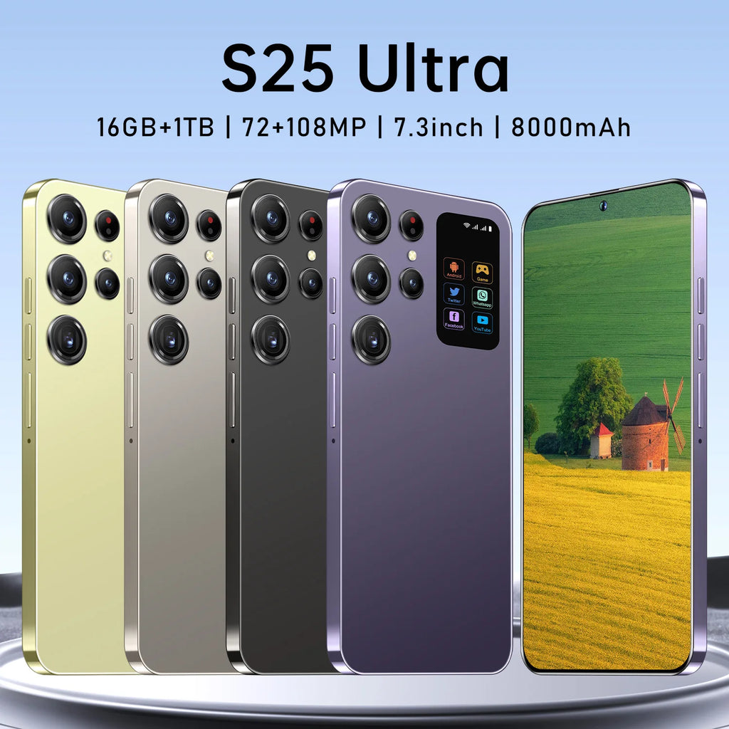 S25 Ultra 5G Smartphone 1TB 16GB RAM 7.3-Inch OLED Display Tidesmit