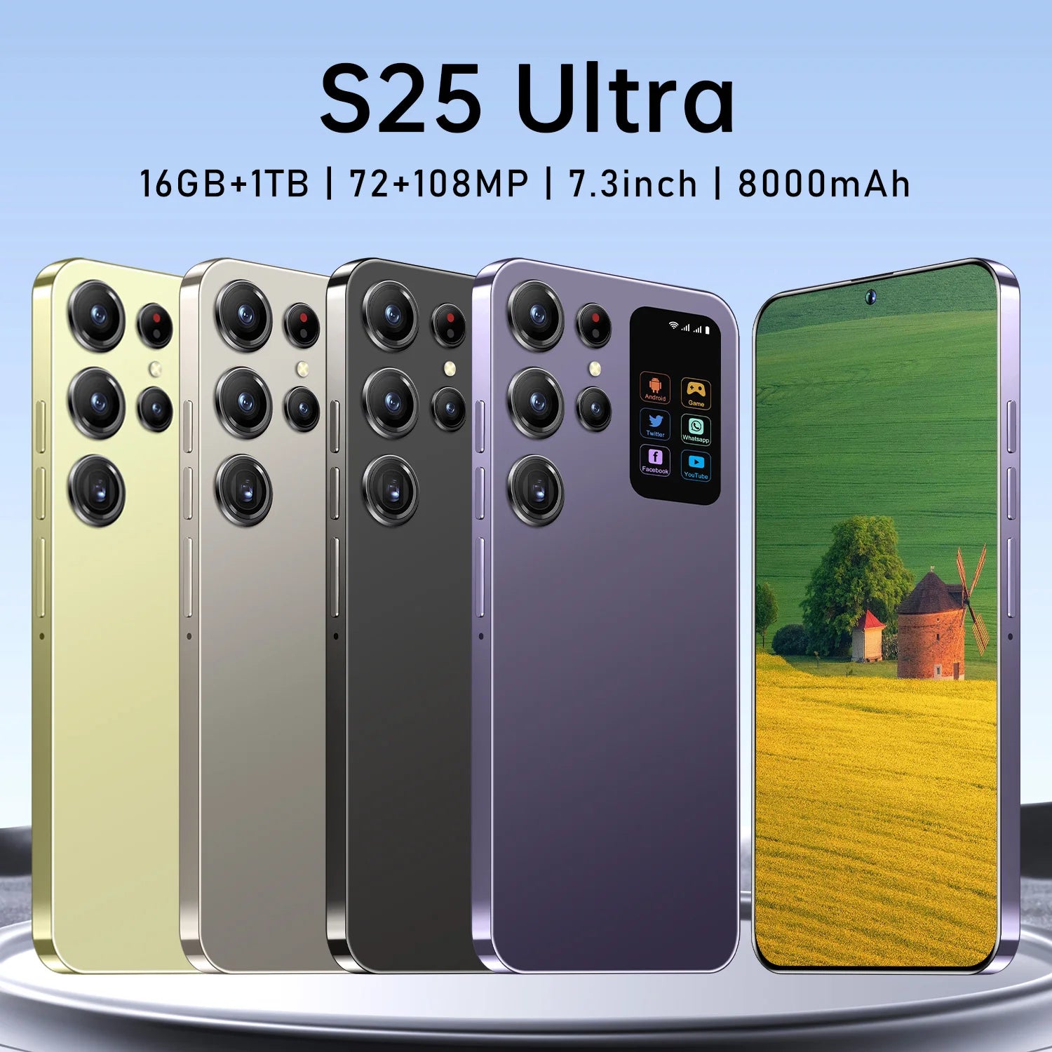 S25 Ultra 5G Smartphone 1TB 16GB RAM 7.3-Inch OLED Display Tidesmit