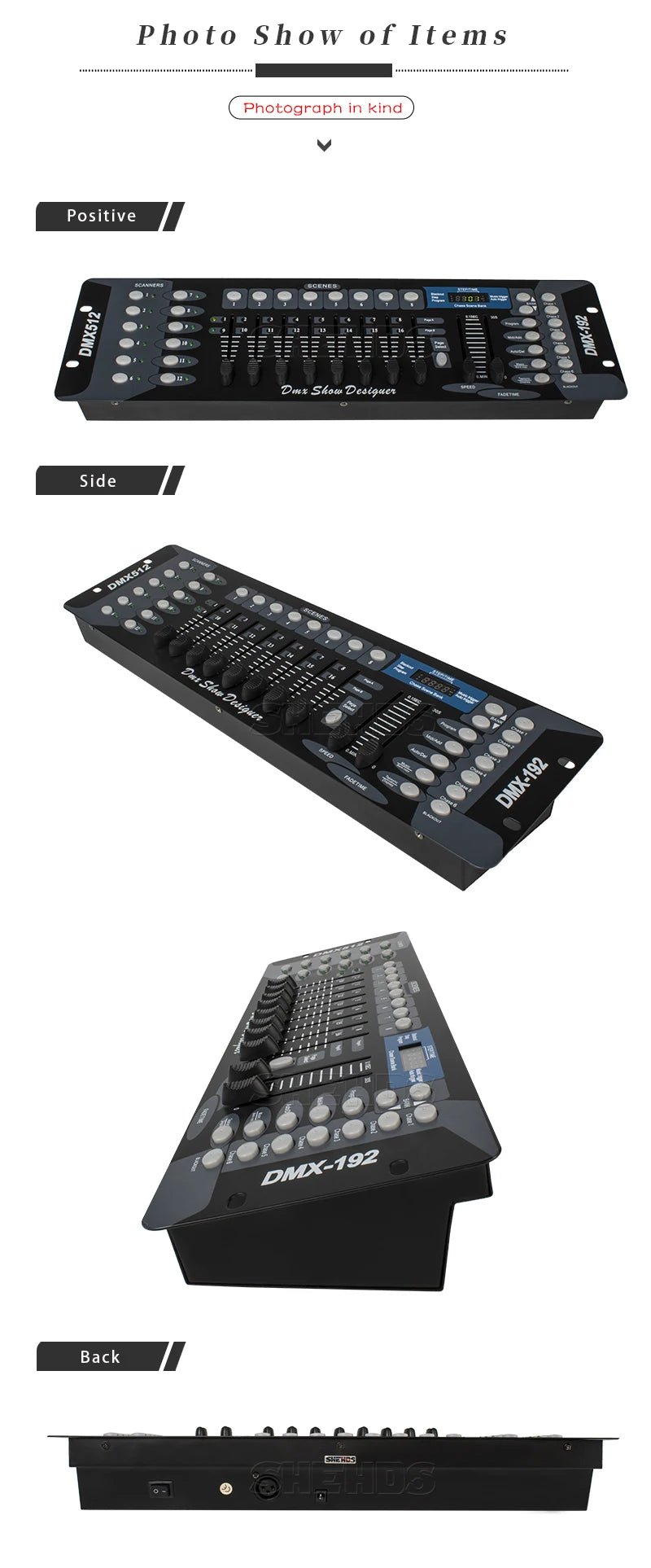 DMX512 Stage Light DMX Controller Console DMX 192 Controller for  Led Par Moving Head Stage Party DJ Light DMX Disco Equipment