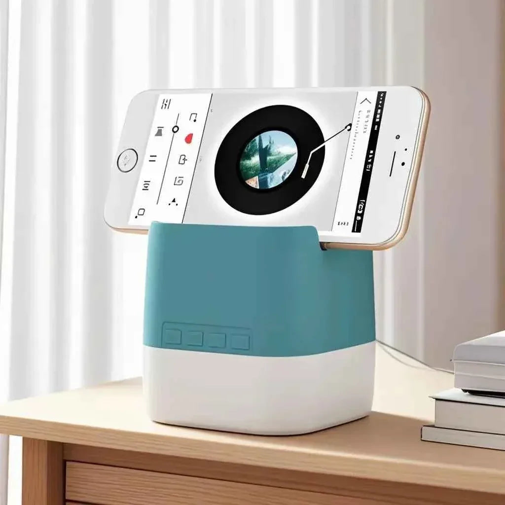 Portable Bluetooth Speaker with Phone Stand - Lake Blue & Black Lake Blue My Store