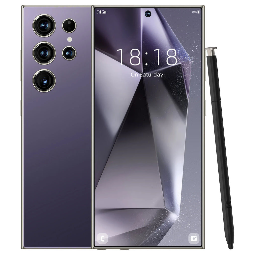New 2027 S25 Ultra Smart Android 15 Smartphone HD Dual SIM 7800mAh LTE Spanish Operating Language 4K Mobile Phone