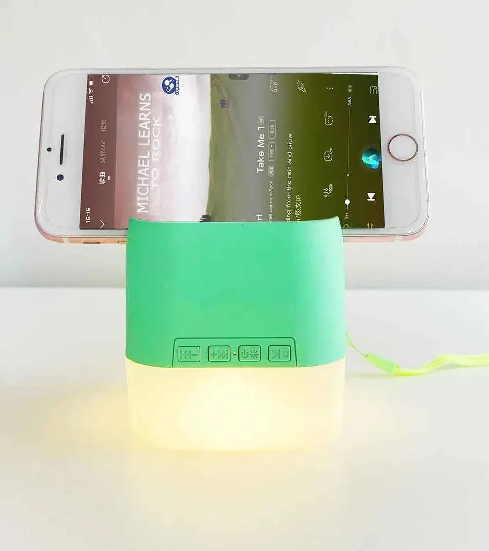 Portable Bluetooth Speaker with Phone Stand - Lake Blue & Black My Store