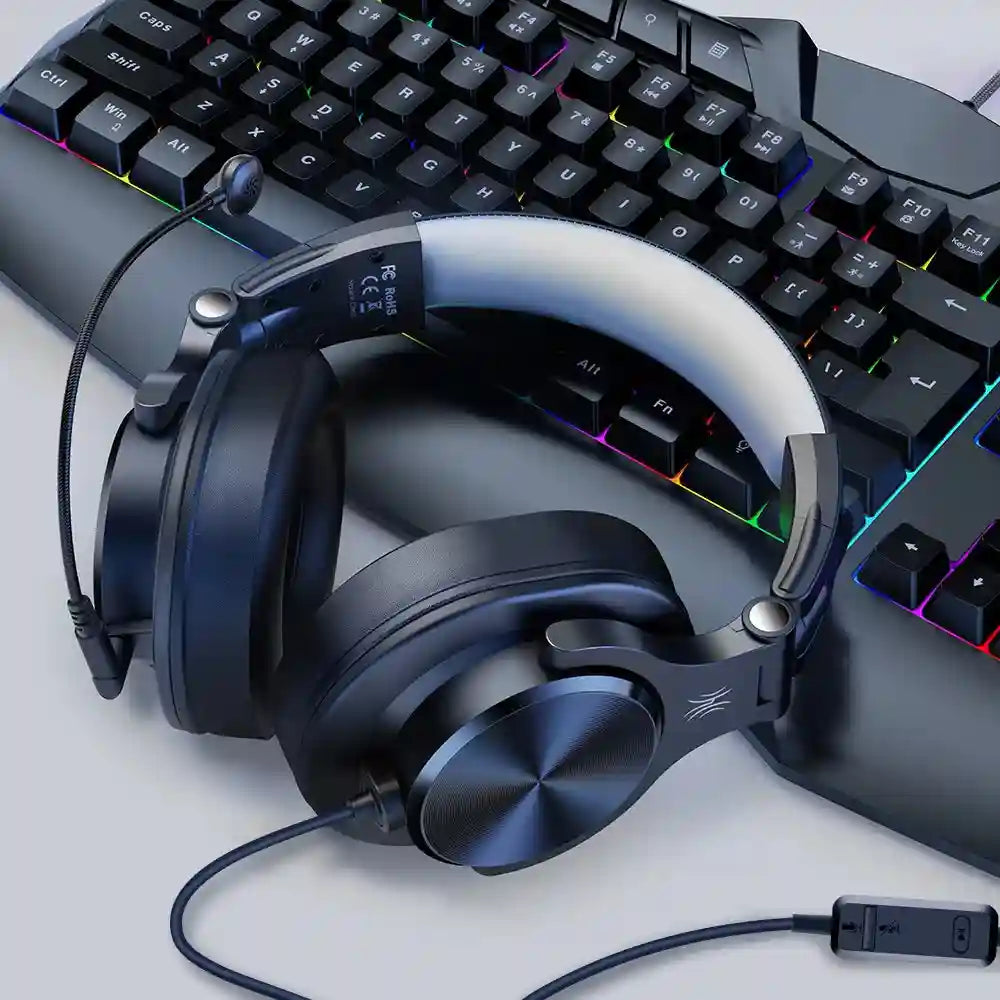Wired Gaming Headset with Detachable Mic and Hi-Res Audio Tidesmit