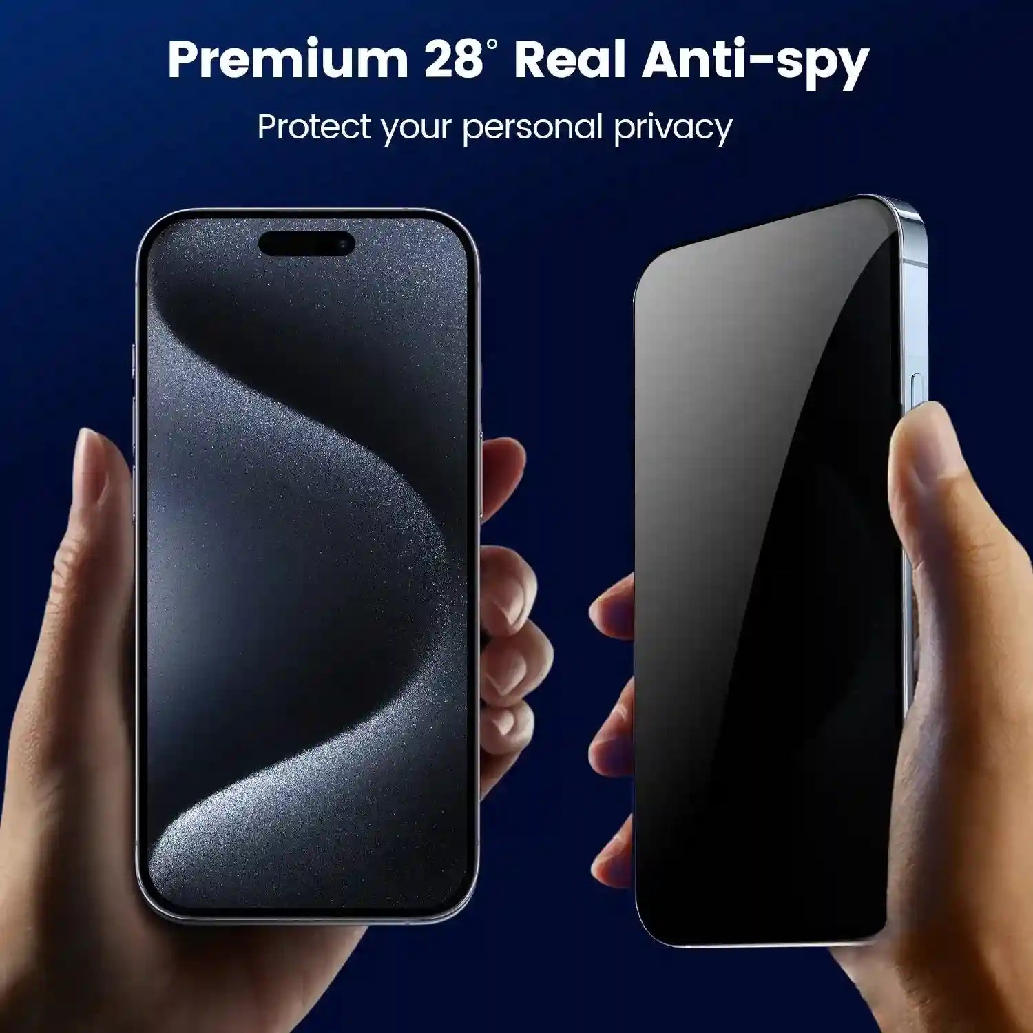 iPhone 16 Pro Max Privacy Screen Protector - 2 Pack Anti-Glare Tidesmit